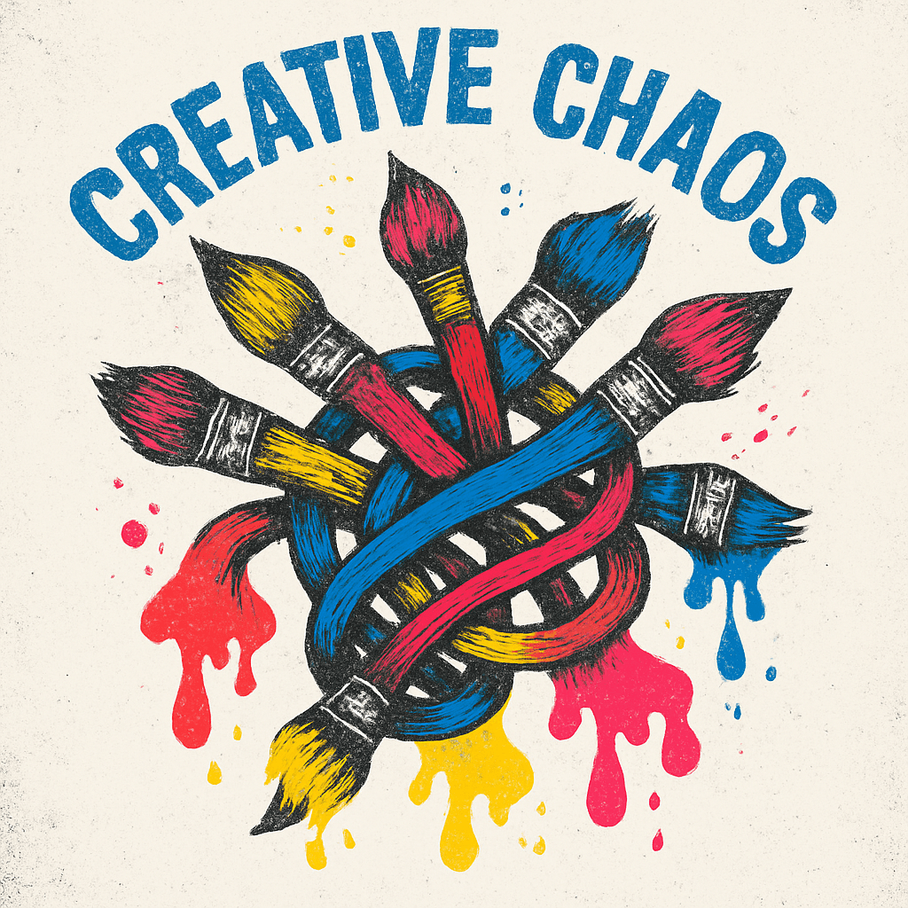 Creative Chaos Paintbrush Knot Design
