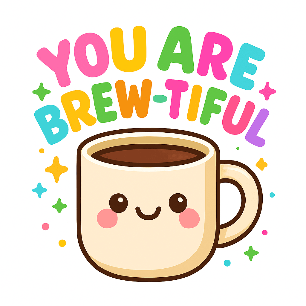 Cute Coffee Mug with You Are Brew-tiful Quote