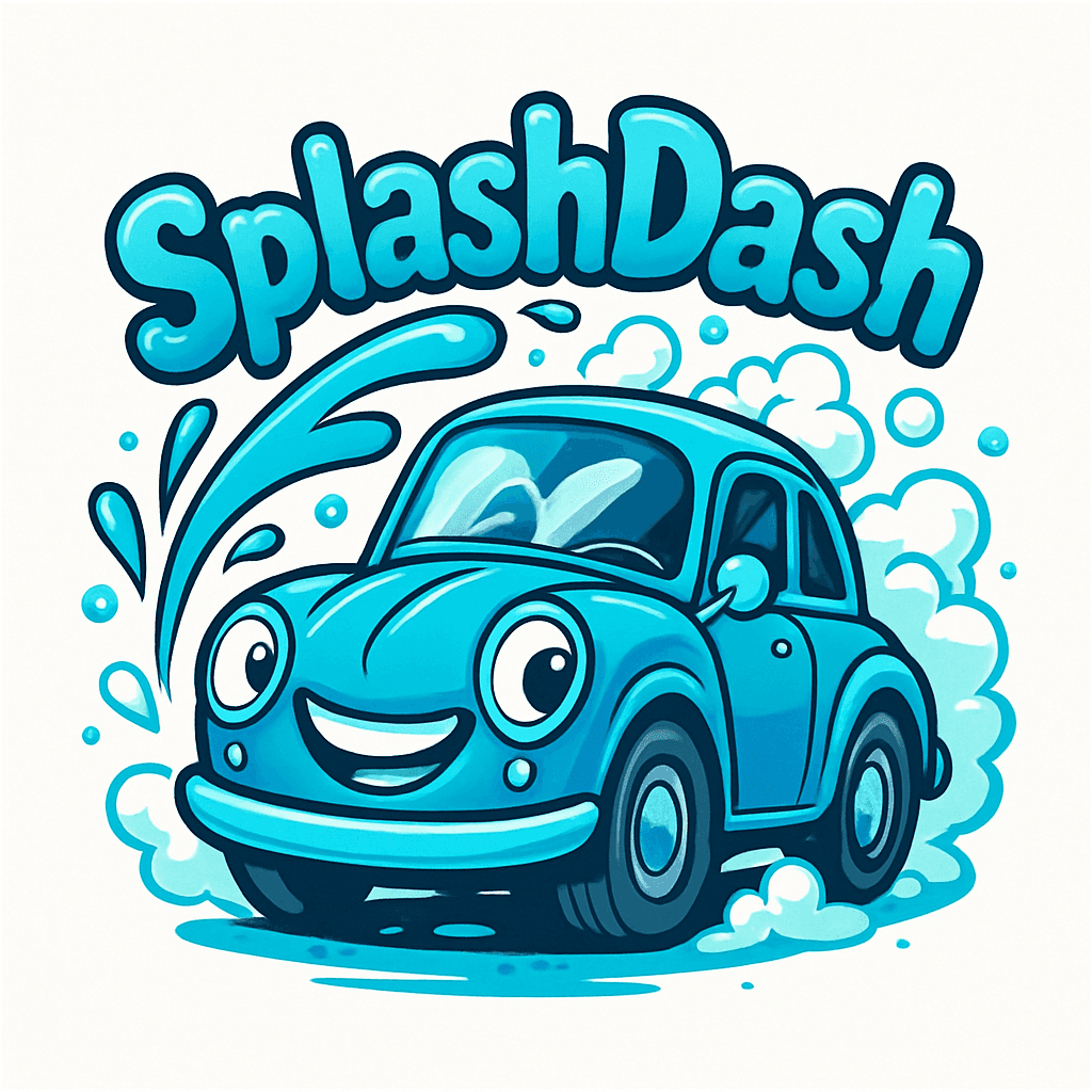 Playful Blue Car Splash Logo