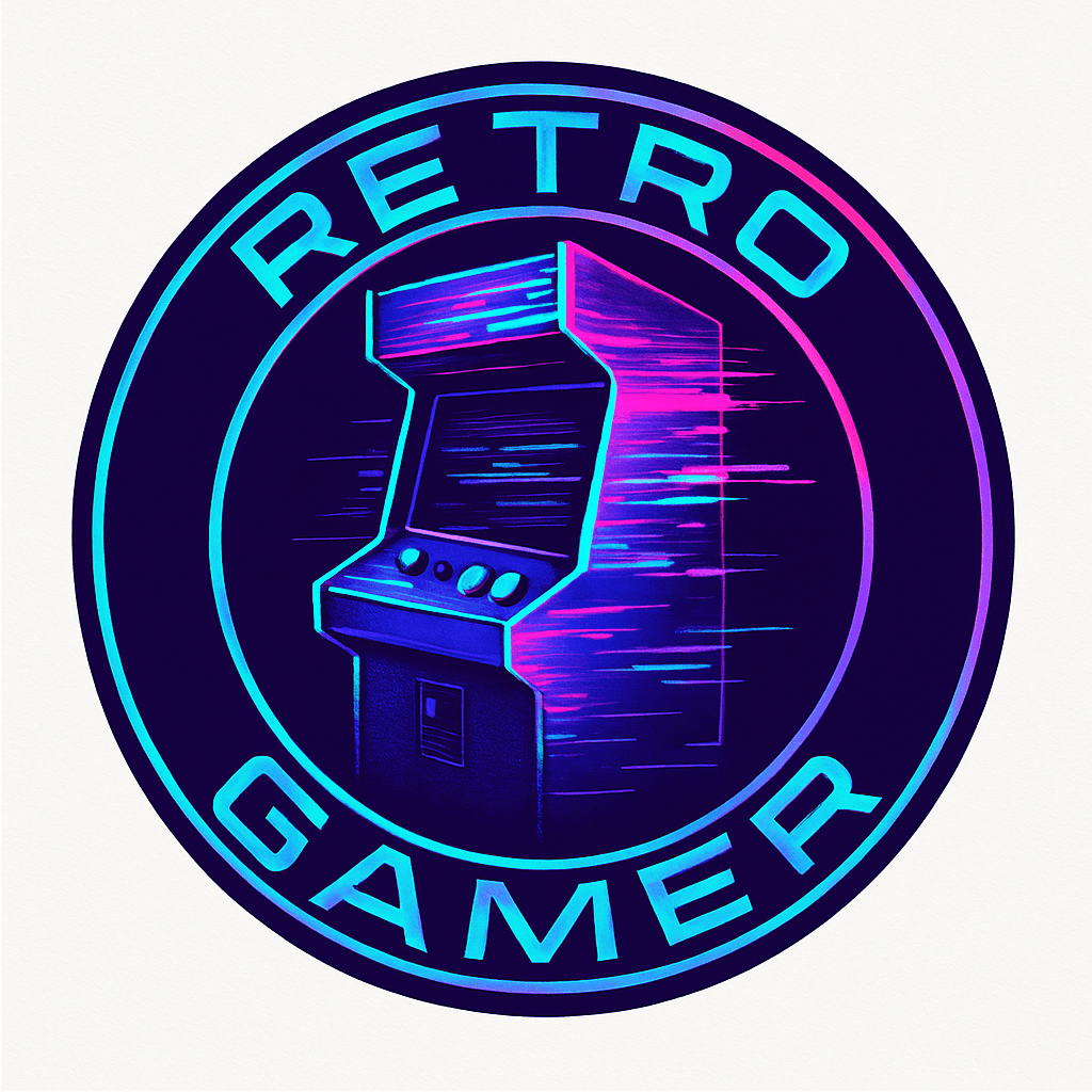 Neon Retro Gamer Arcade Machine Sticker