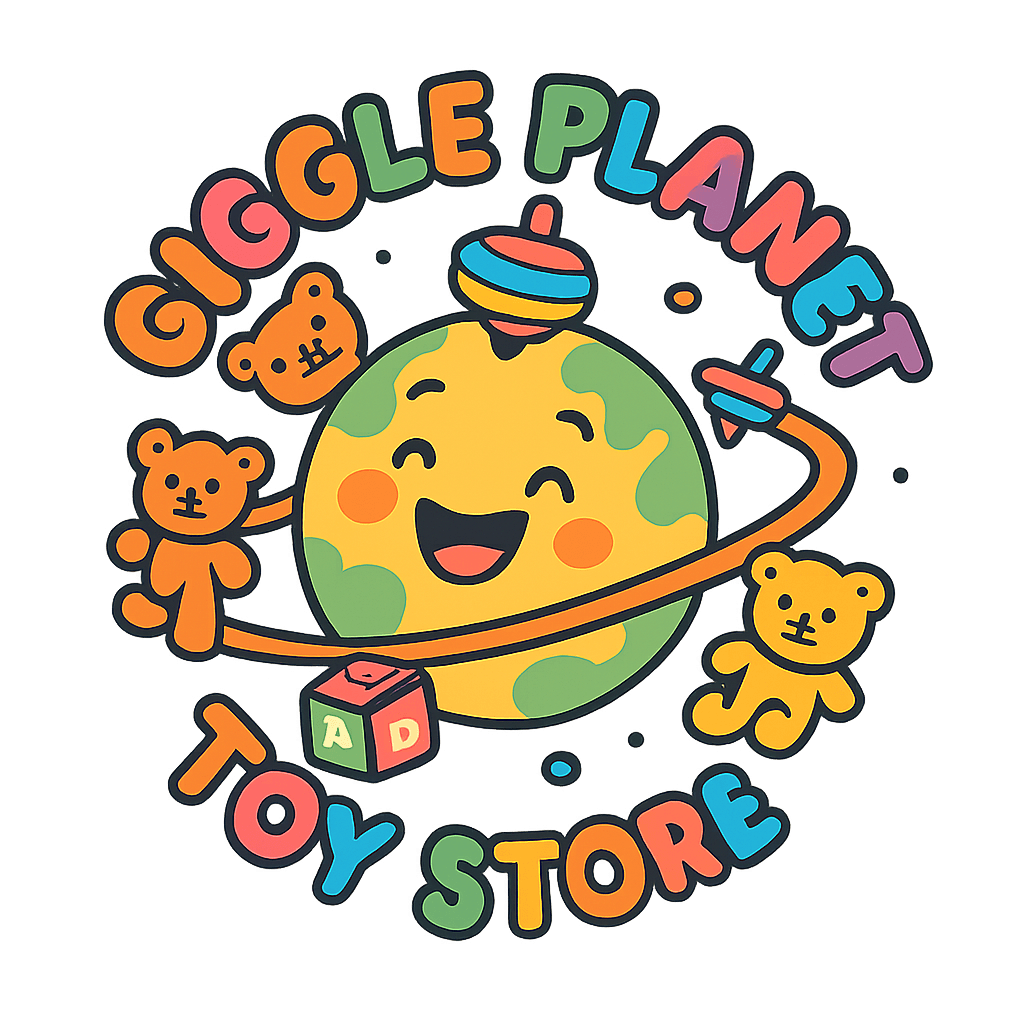 Playful Giggle Planet Toy Store Logo