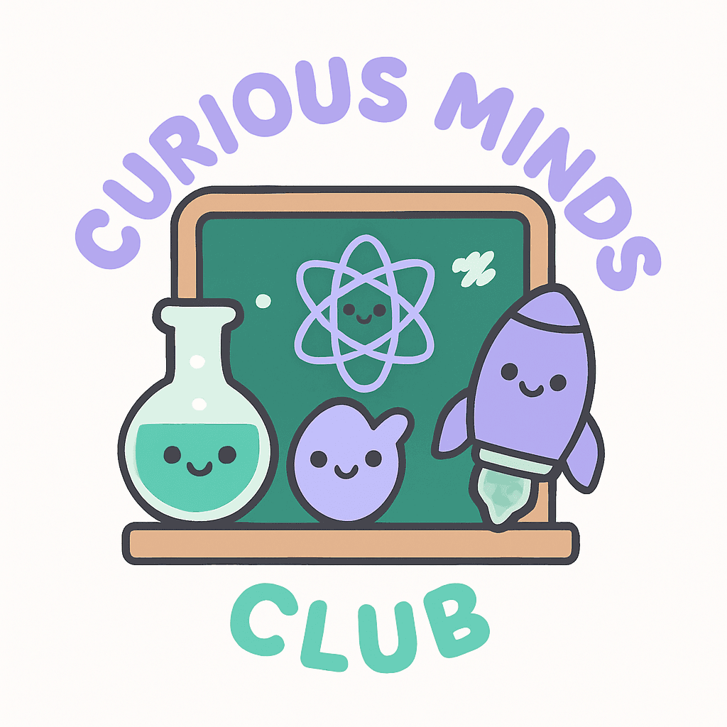 Cute Science & Space Club Logo for Kids