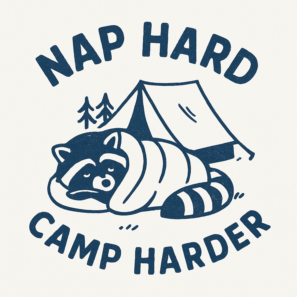Sleepy Raccoon Camping Nap Design