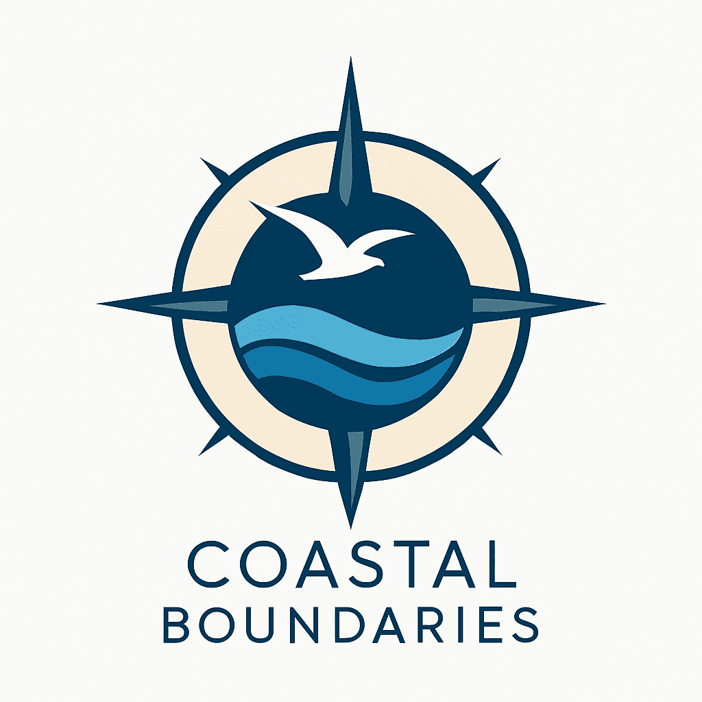 Nautical Compass with Seagull and Waves Logo