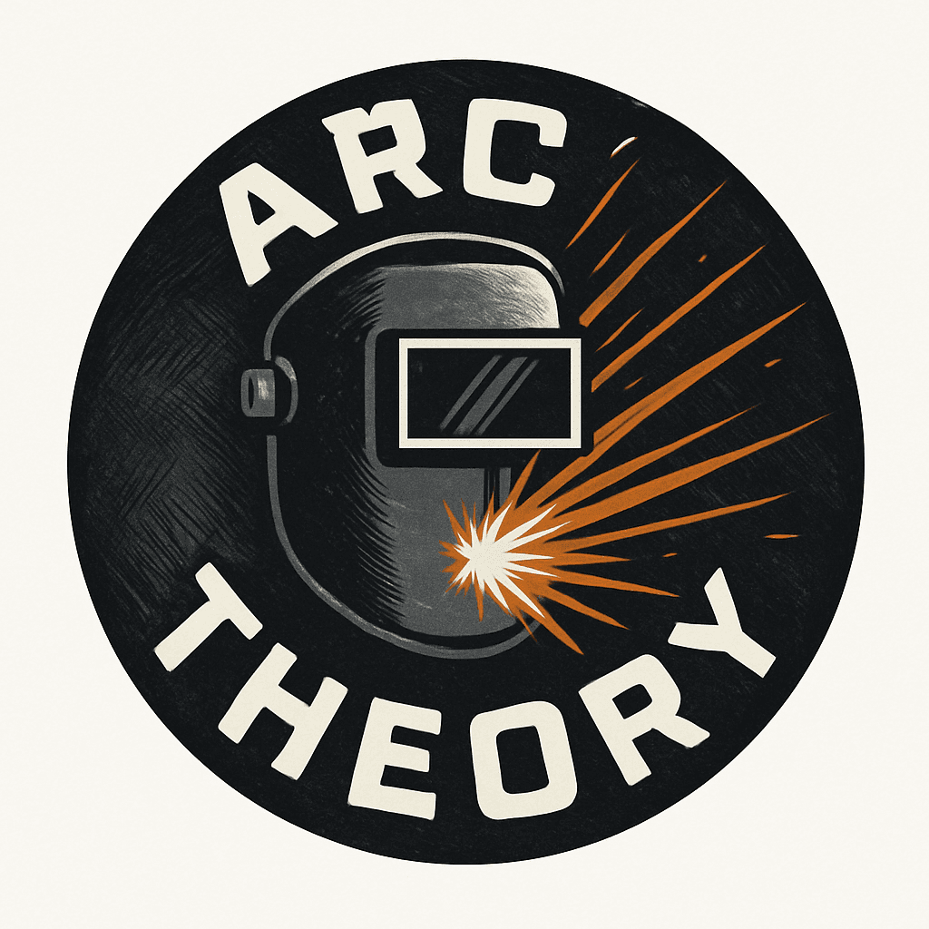 Arc Theory Welding Helmet Logo with Sparks