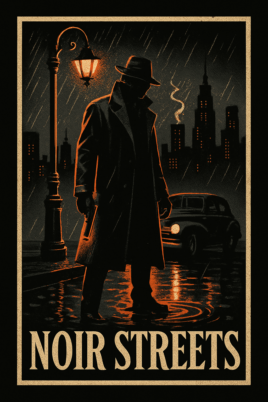 Mystery Noir Streets: Rainy Night Detective